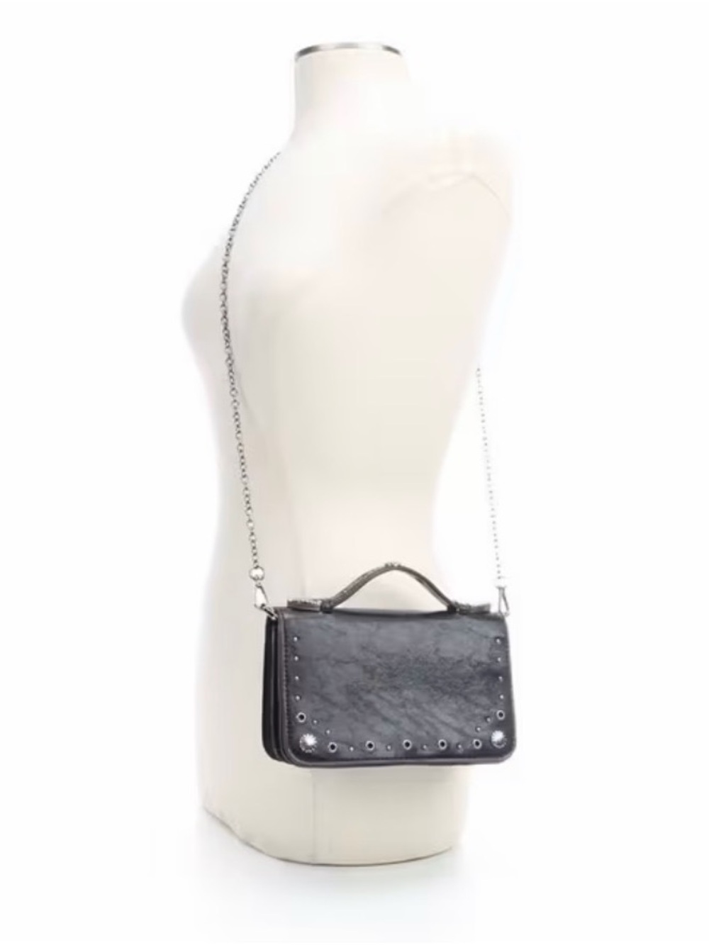 Sam & Libby Black Studded Chain Crossbody